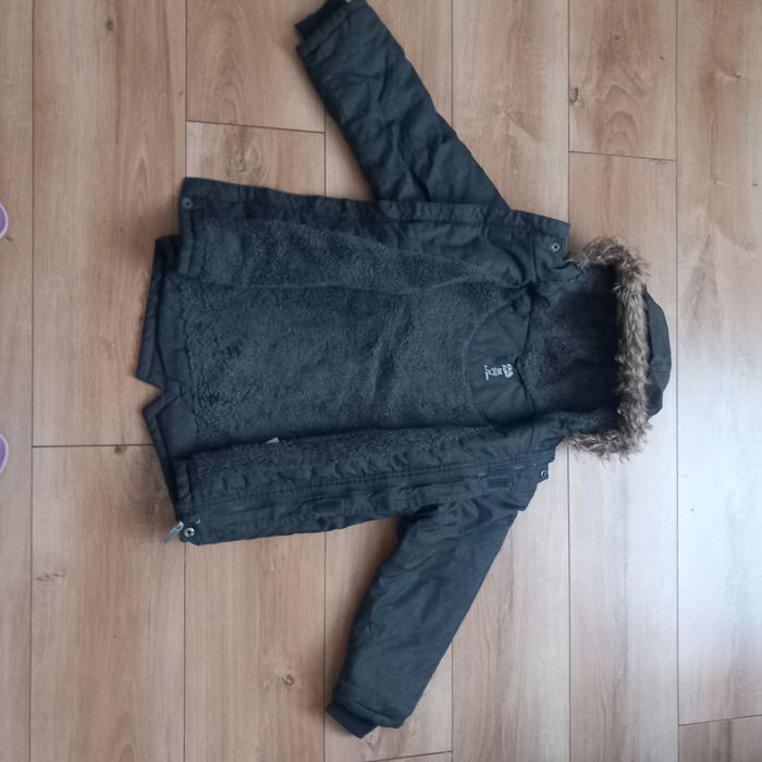 Kurtka zimowa na zimę szara dla chłopca rozmiar 122