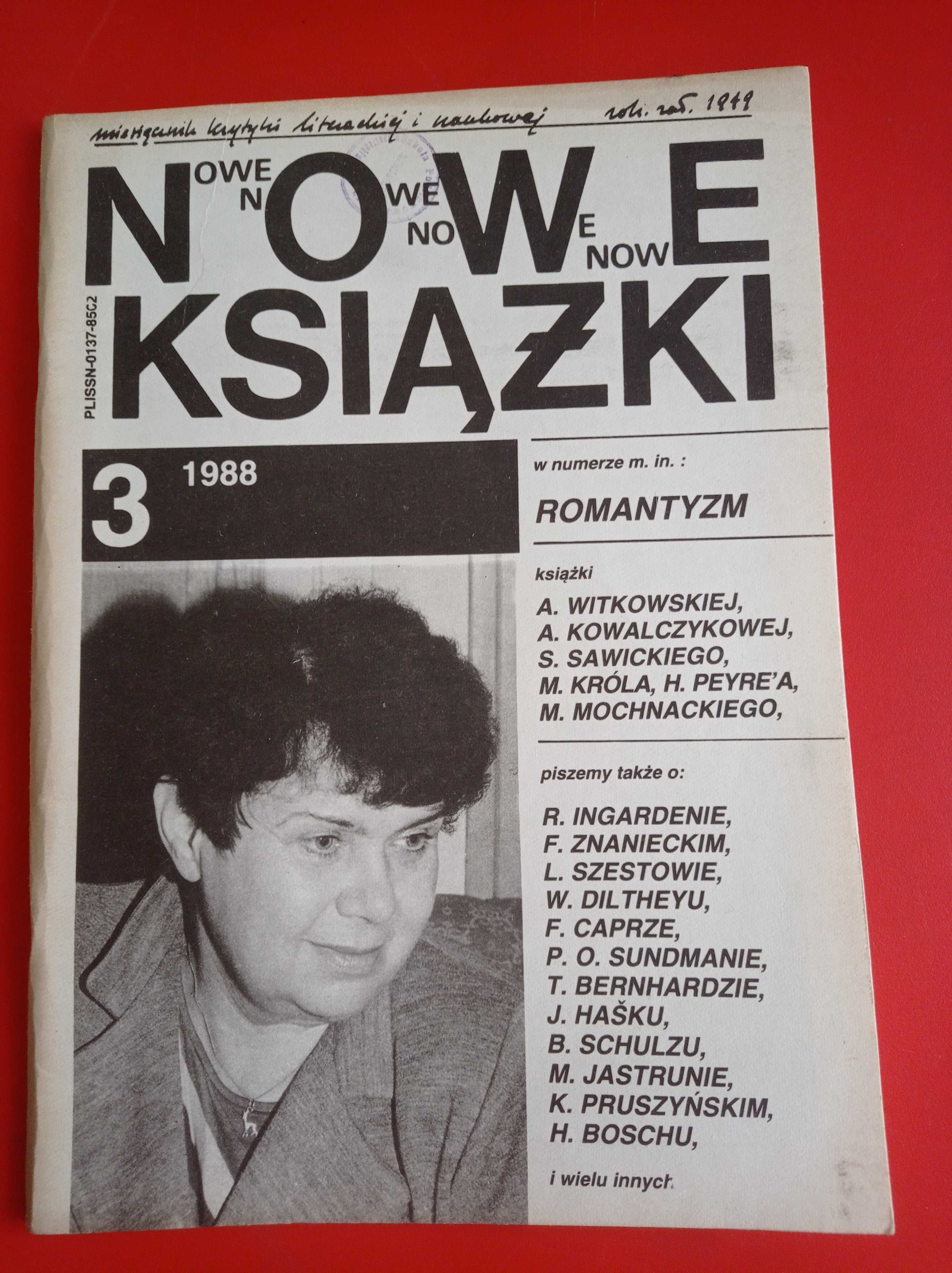 Nowe książki, nr 3, marzec 1988, Alina Witkowska