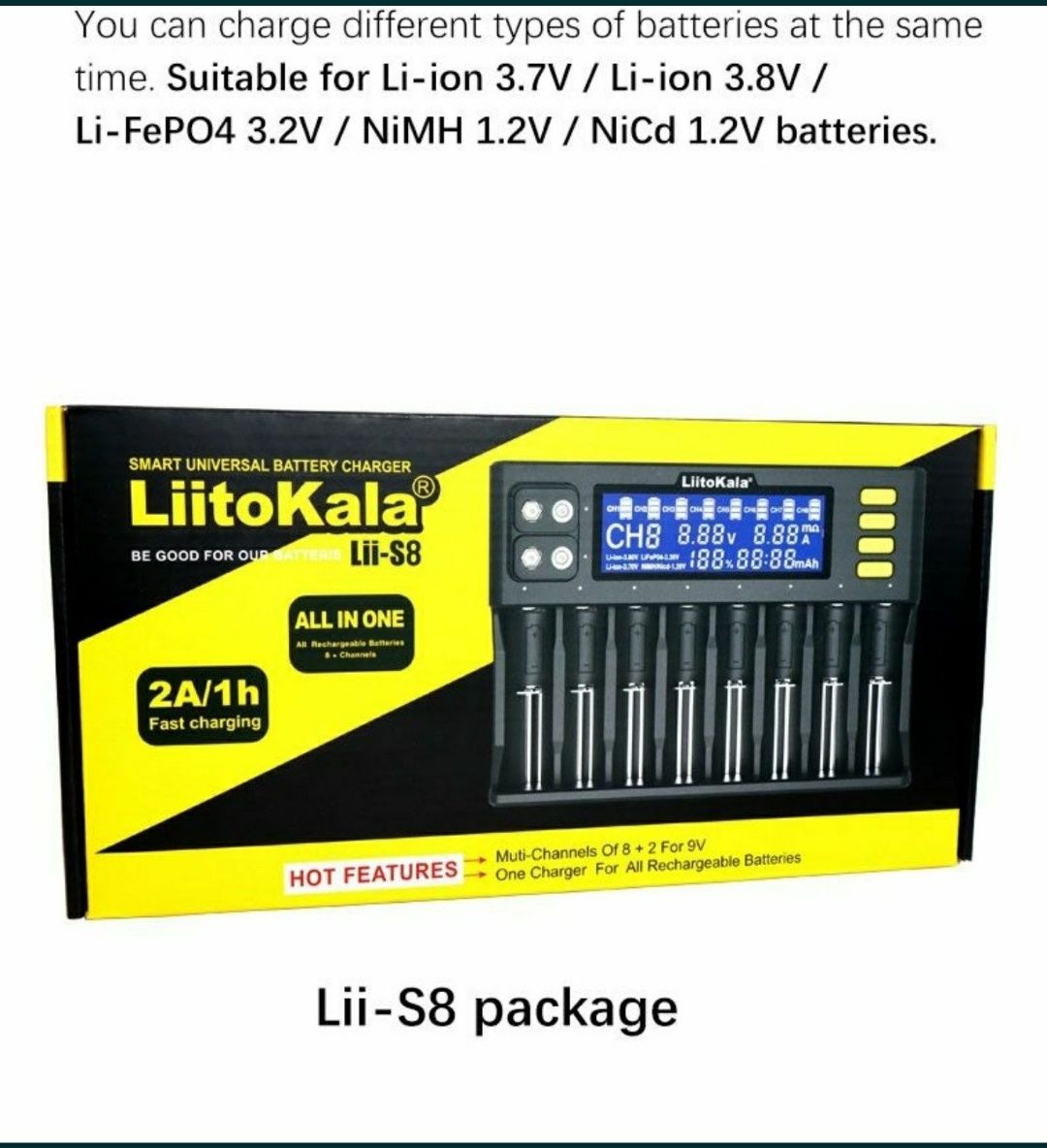 Зарядное устройство LiitoKala Lii-S8
