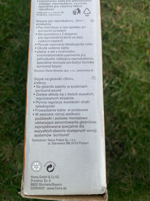 Hama stojak na głośniki satelity w syst.surround-sound  2 szt. Slim