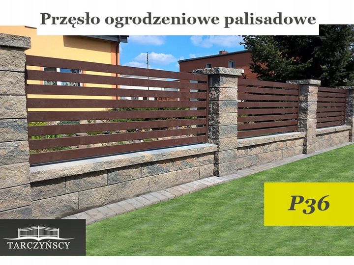 Solidne Przęsło Ogrodzeniowe Palisadowe P36 NA WYMIAR Tarczyński FV-VA