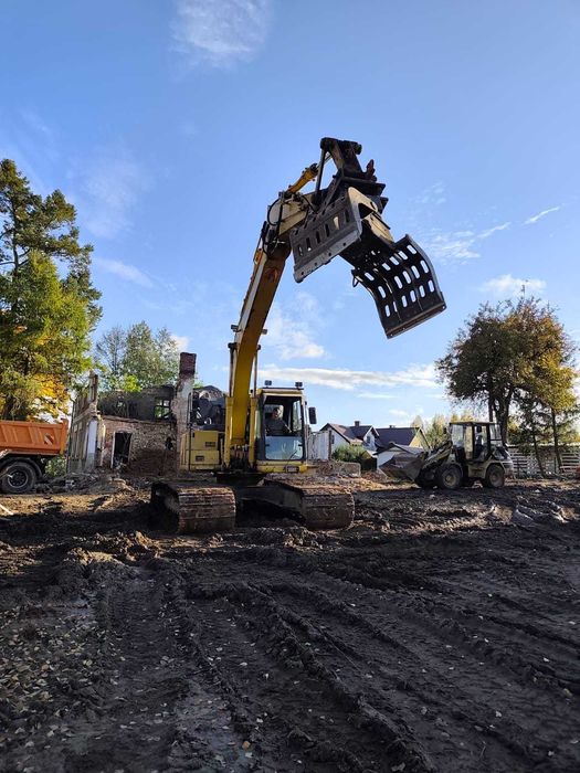 Stawy melioracje wykopy wyburzenia wynajem koparki