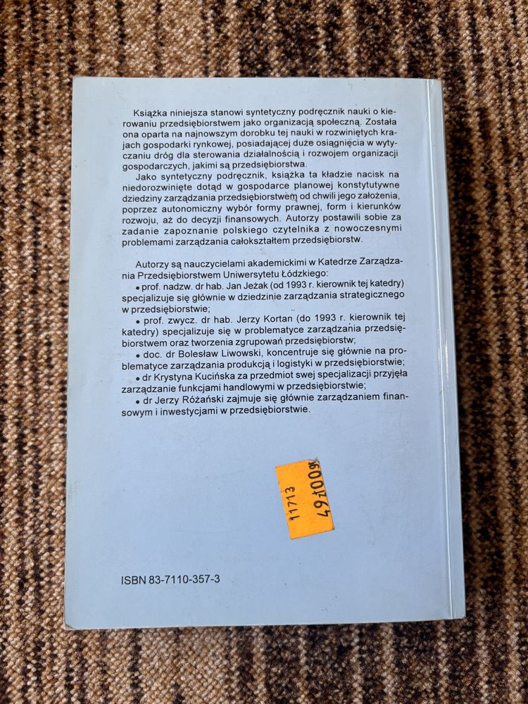 „Podstawy ekonomiki i zarządzania przędsiebiorstwem” - Jerzy Kortan