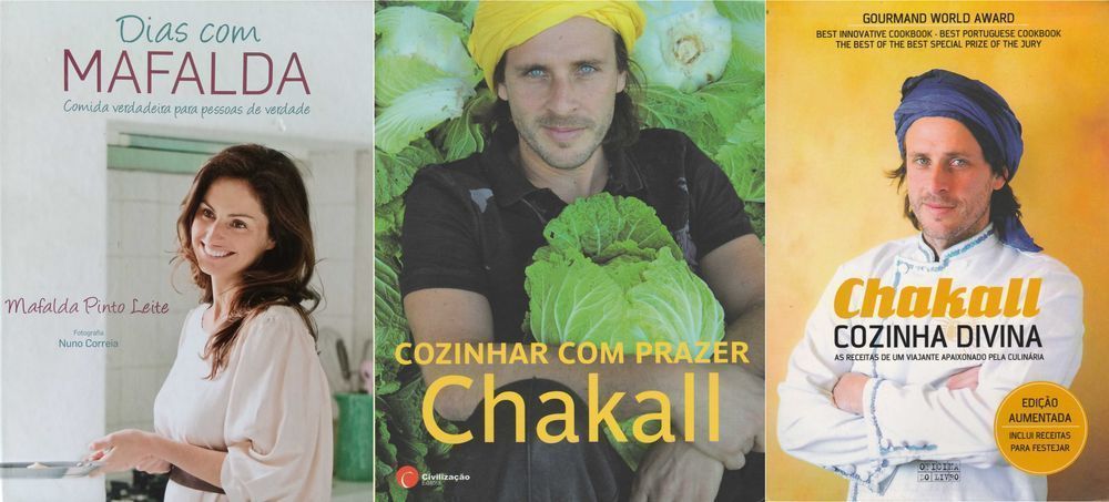 Livros Cozinha: Chakall e Mafalda Pinto Leite [Preço Conj]