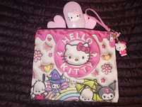 Torebka kosmetyczka haft disney XL saszetka zestaw z hello kitty kurom
