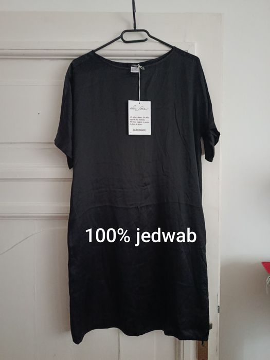 Sukienka 100% jedwabna mała czarna nowa