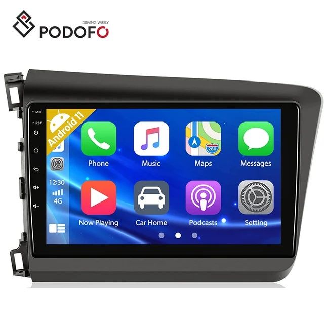 Rádio 9" android Honda CIVIC 2012 a 2015 CARPLAY WIFI GPS 2/32GB Novo