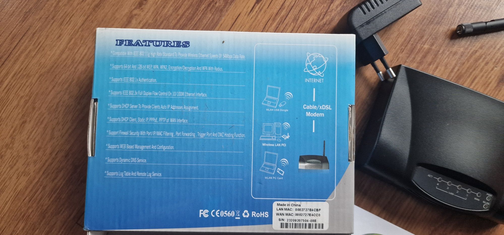 Router 11g  wi-fi  POE