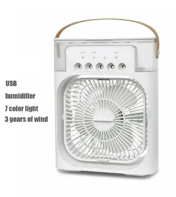 USB мини вентилятор с функцией увлажнения 4в1 Air Cooler Fan