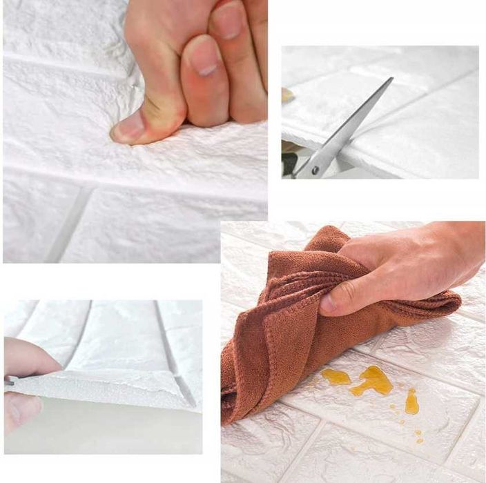 Nowoczesne PANELE ŚCIENNE Panel Ścienny Samoprzylepne Cegła OKAZJA!