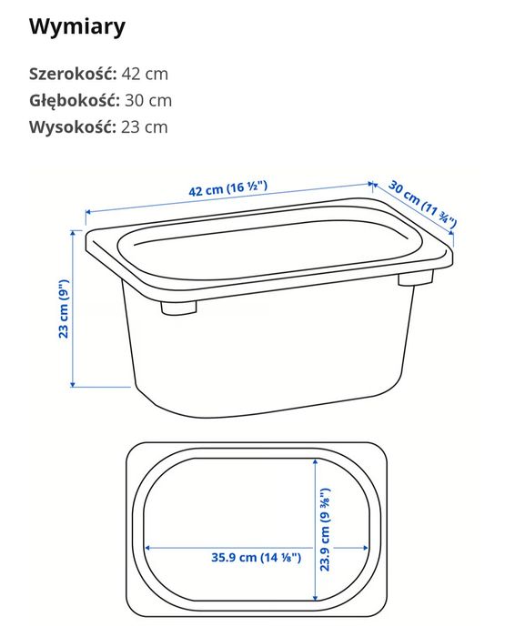 Ikea trofast pojemnik pudełko kosz biały