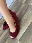 Wygodne bordowe buty