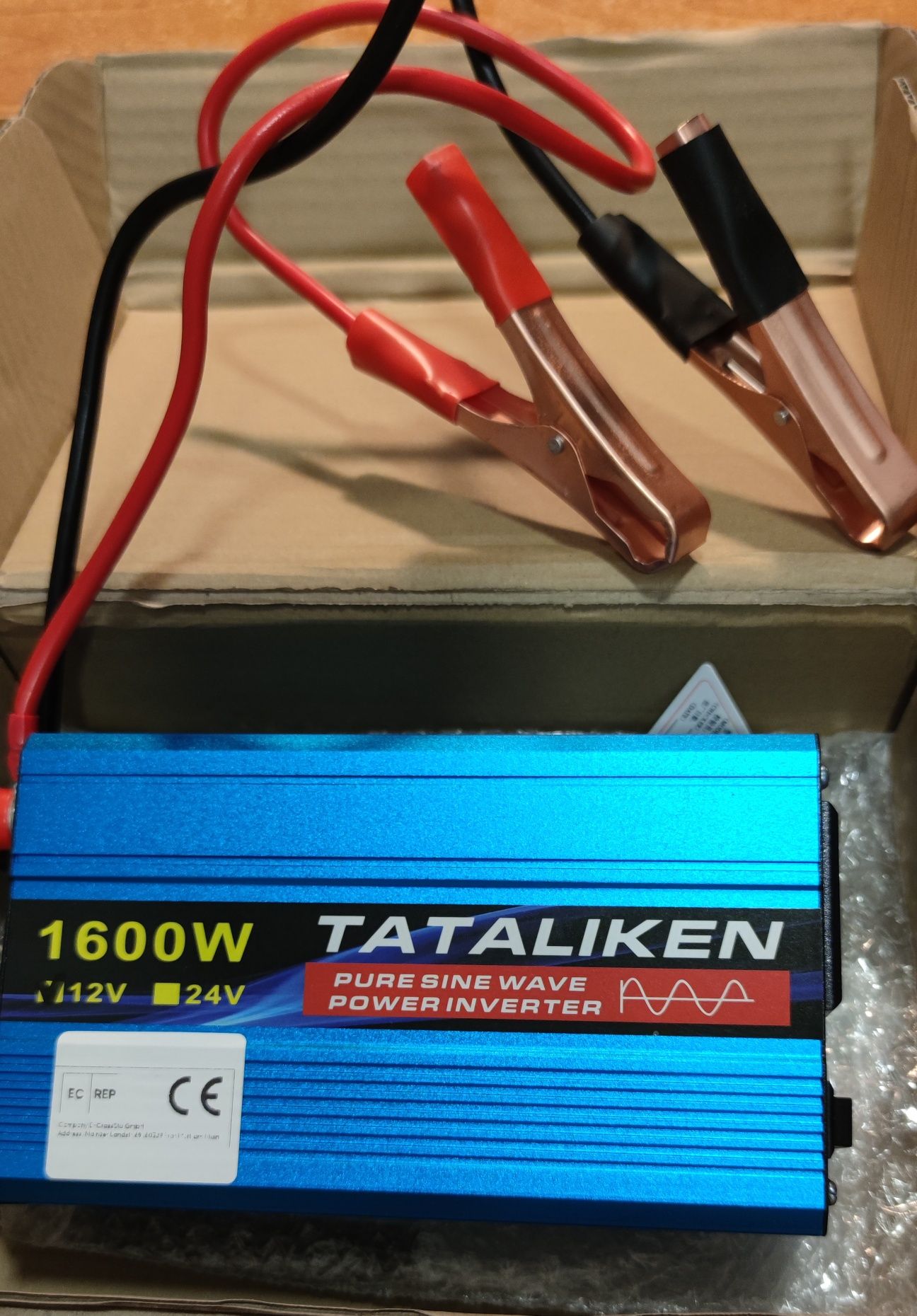 Інвертор Tataliken 1600w 12/220v, чистий синус для котла.