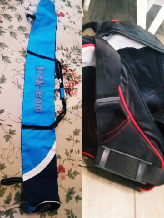 чехол , сумка для лыжных ботинок, лыж, дно прорезиненное