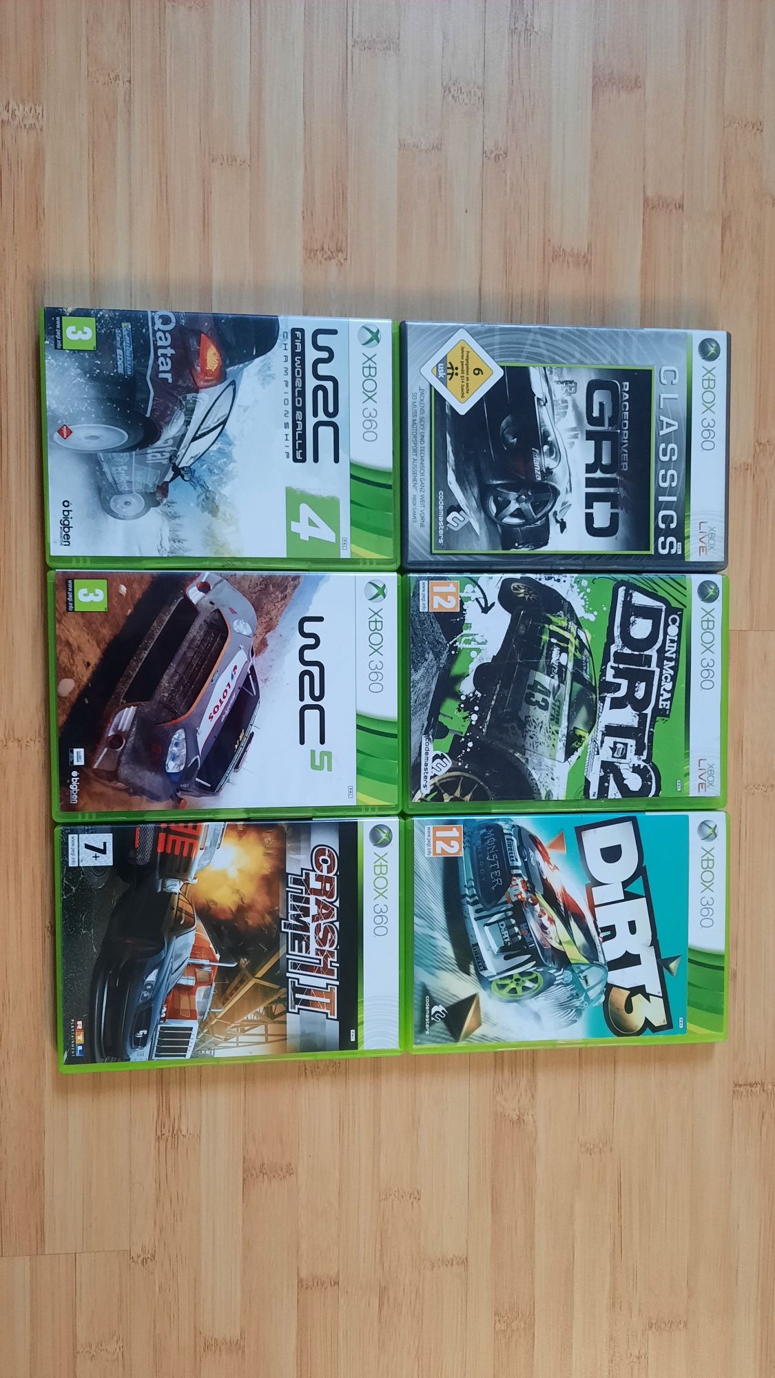 Gry Xbox 360 - WRC 4 , 5 , Grid , Dirt  1, 2 , 3 ,Crash Time 2