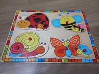 Puzzle drewniane montessori Mama i dziecko edukacyjne