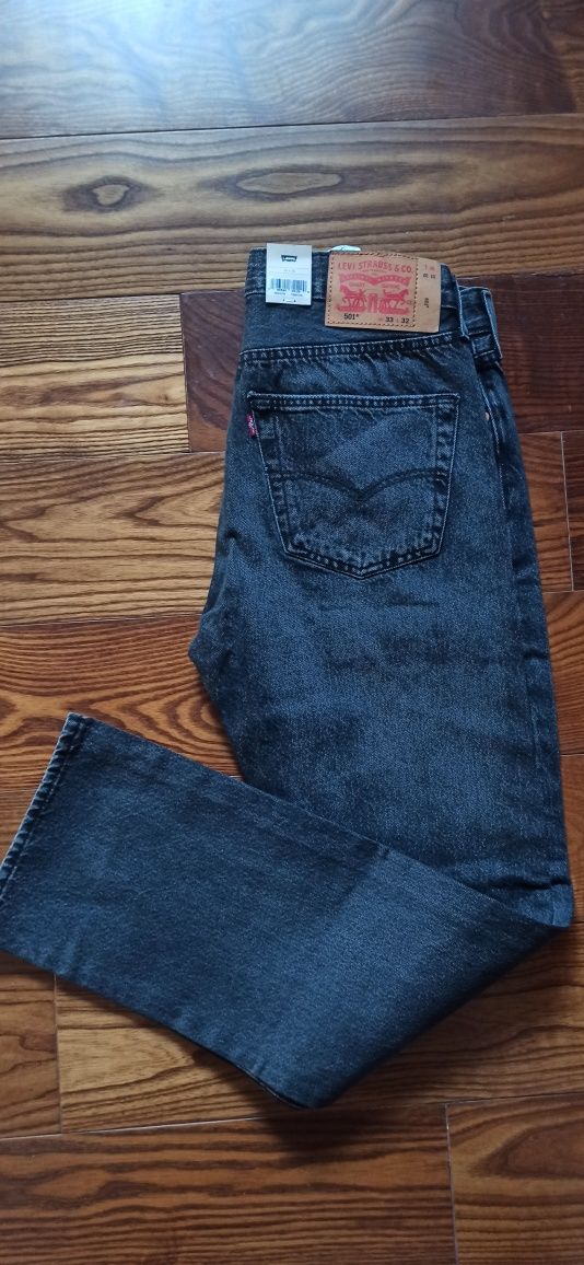 Nowe jeansy LEVI'S 501 czarne, 33/32