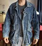 Kurtka parka jeansowa