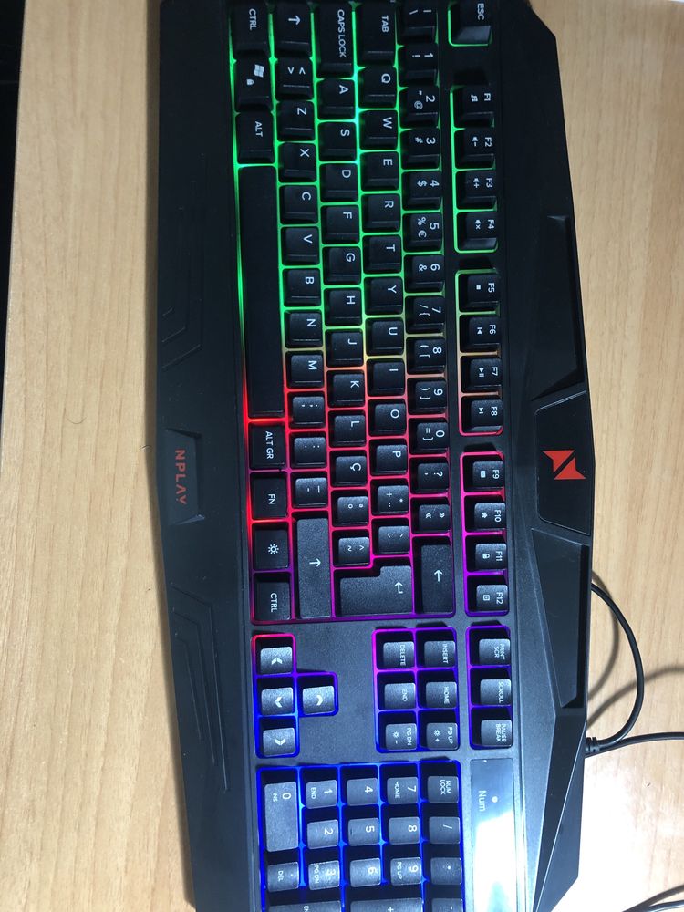 Teclado Gaming NPLAY Control 3.0 (Membrana - Português - Preto)