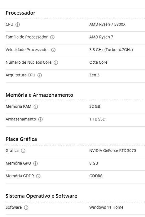 PC ASUS ROG Ryzen 7 5800X - GeForce RTX 3070 - RAM: 32 GB - 1 TB SSD