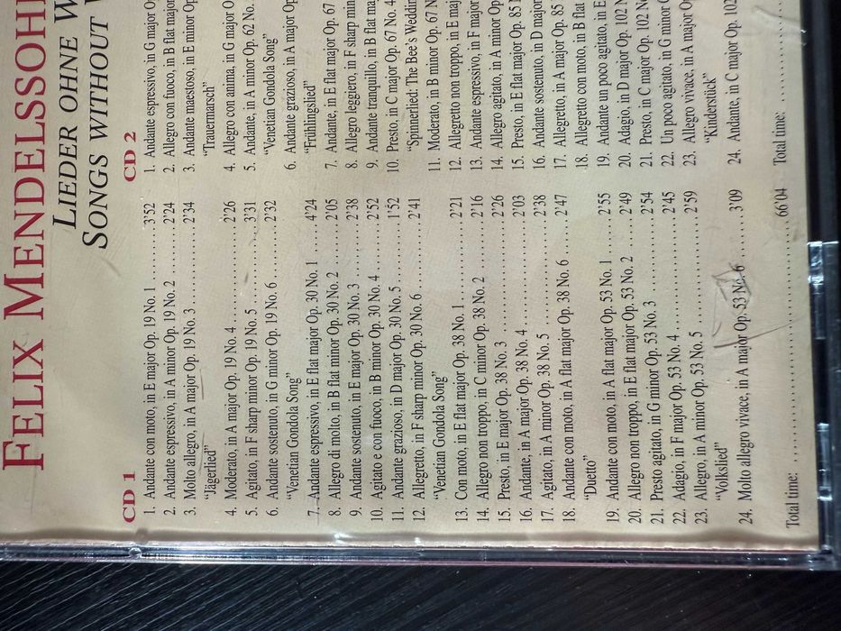 Mendelssohn – Lieder Ohne Worte – Frank Van de Laar
