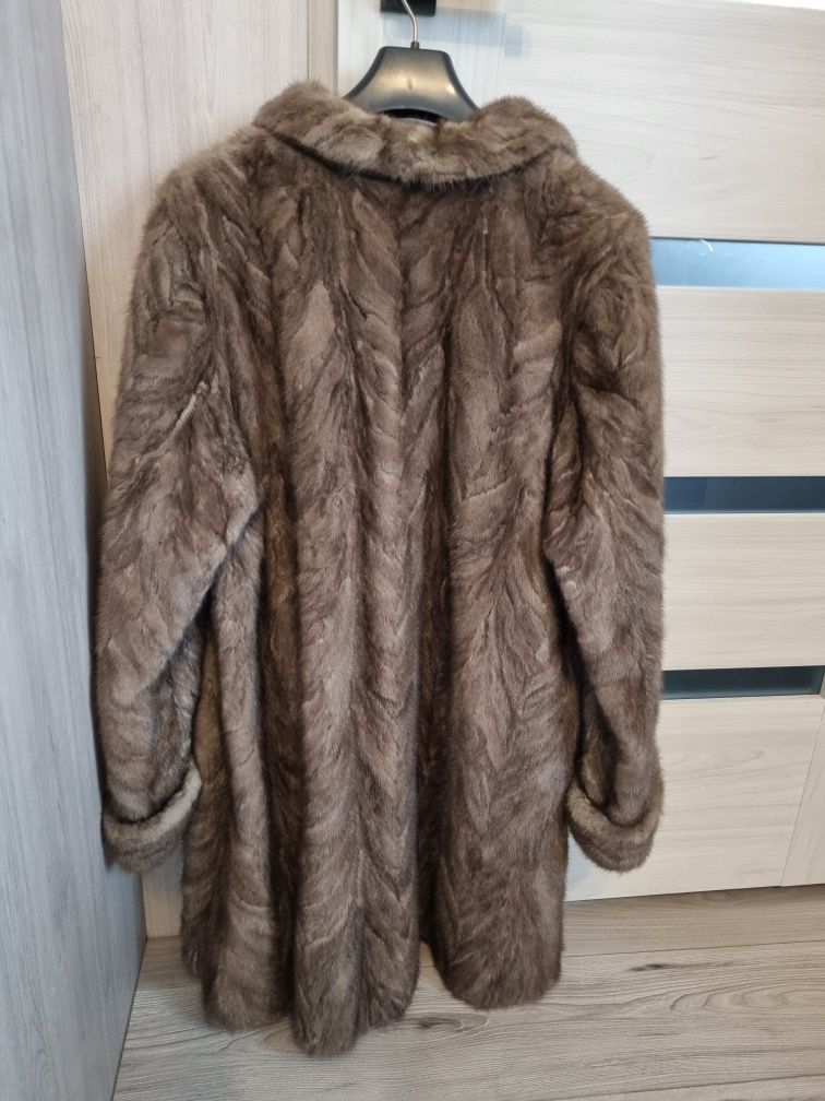 Futro naturalne norki płaszcz XL 40 L 40
