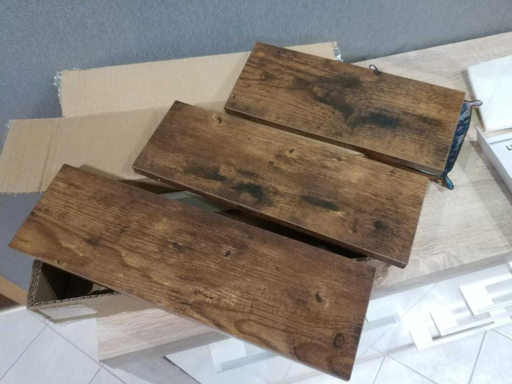 Kwietnik dekoracja ścienna loft 3 sztuki rustykalne zestaw