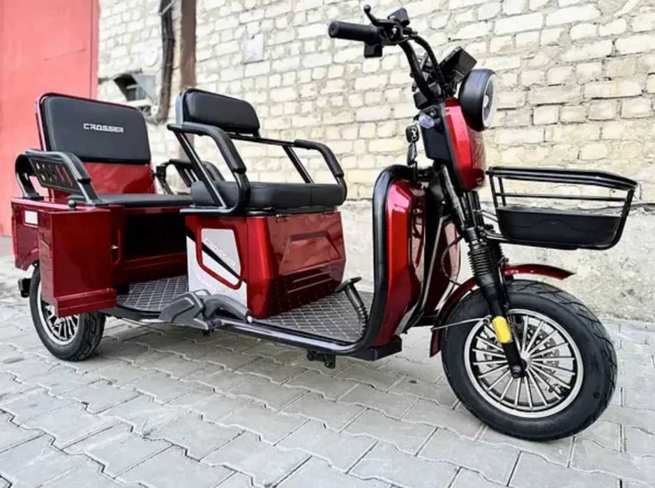 Электротрицикл трайк Crosser поднимет до 300 кг мощный  графеновая акб