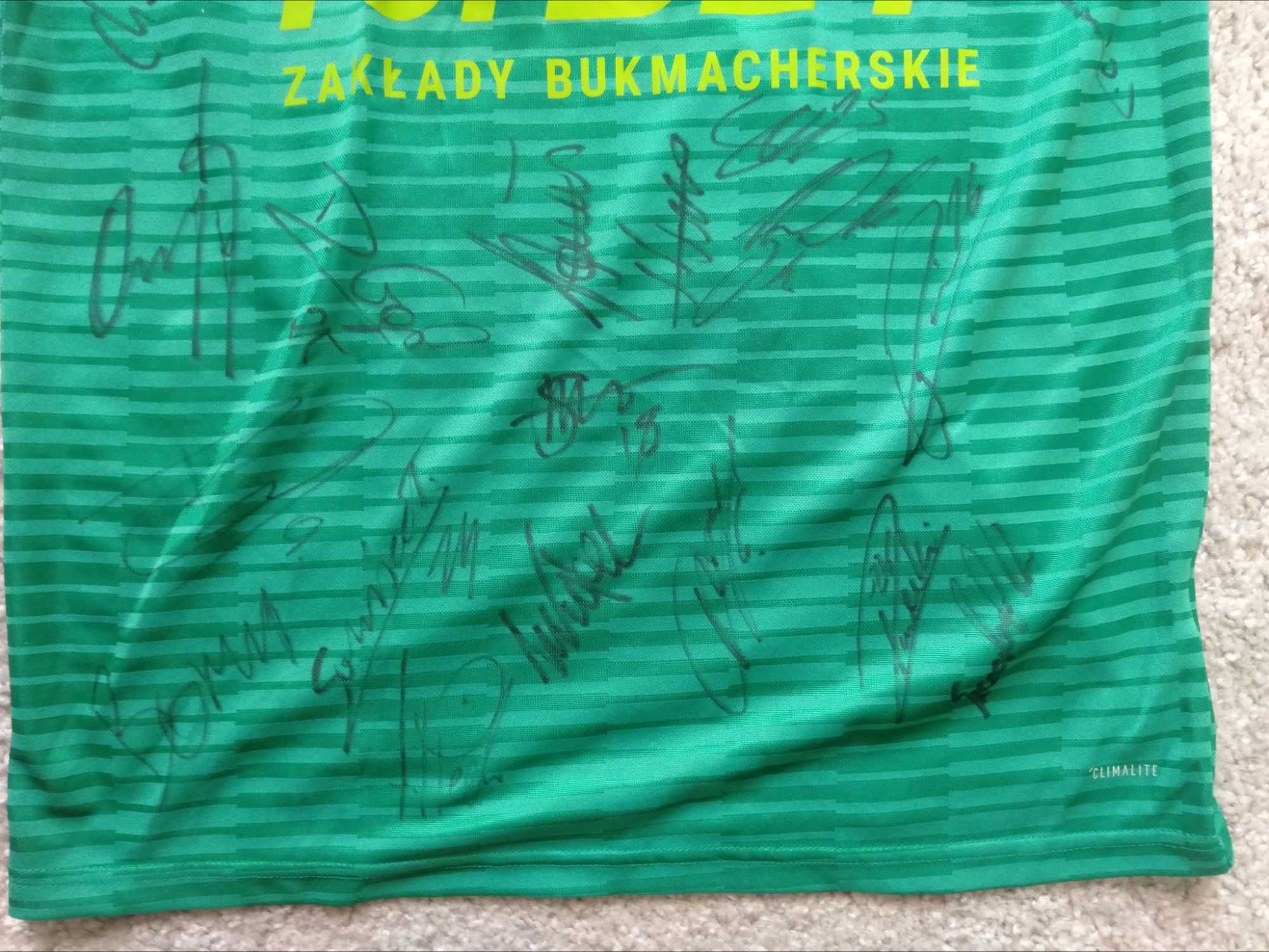 Koszulka piłkarska Śląsk Wrocław Celeban ekstraklasa autografy