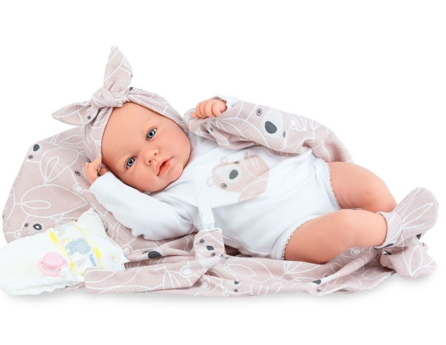 Lalka Ane Polar z kocykiem i pieluszką Marina & Pau 1218