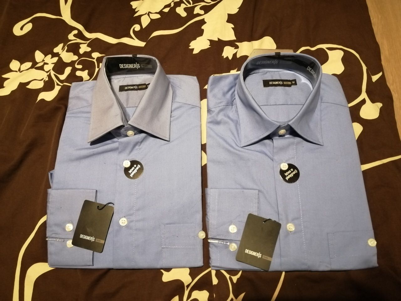 Zestaw dwie koszule męskie koszula M niebieska 39 / 40