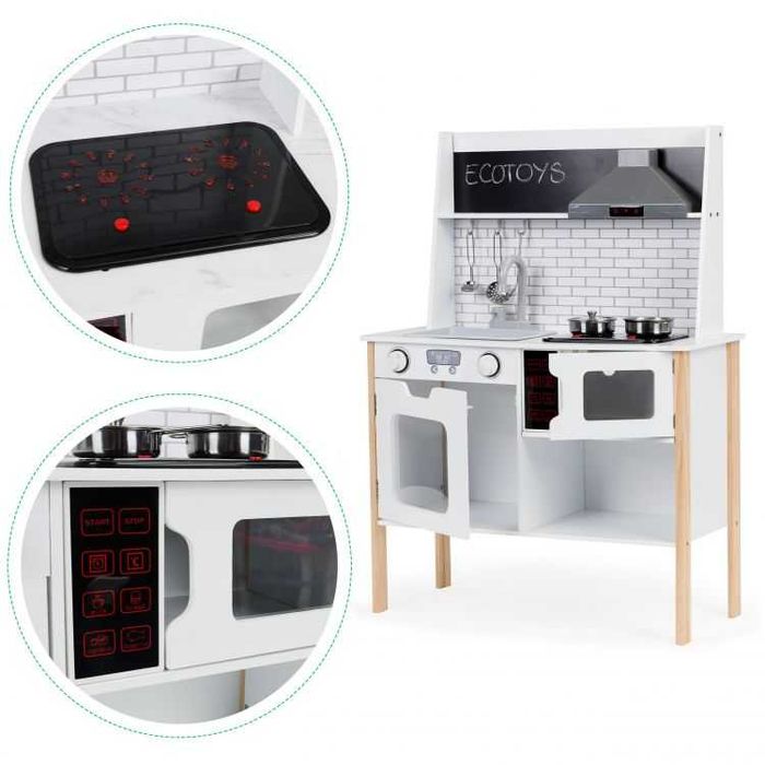 Кухня дитяча дерев'яна Ecotoys PLK537, звукові та світлові ефекти