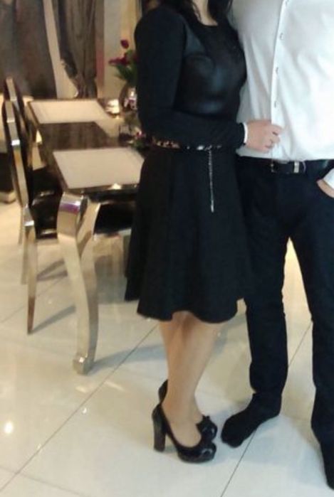 Philip Pplein sukienka czarna 38 długi rękaw