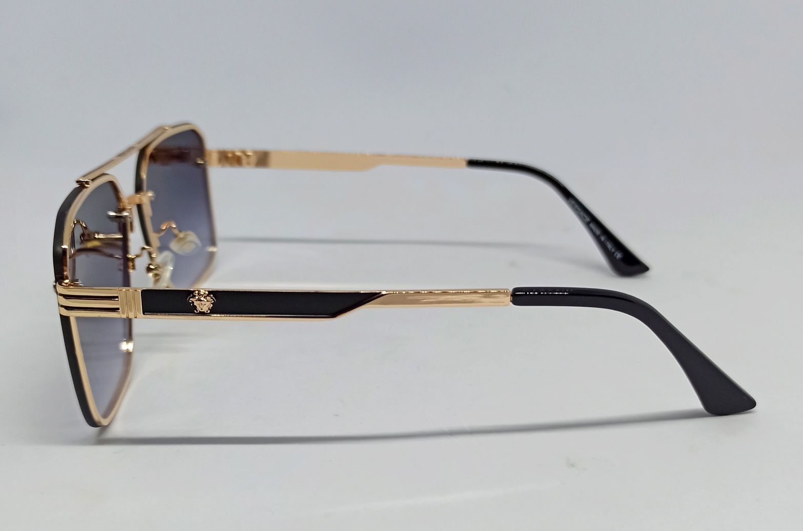 Versace очки от солнца мужские классика оправа золотистый металл