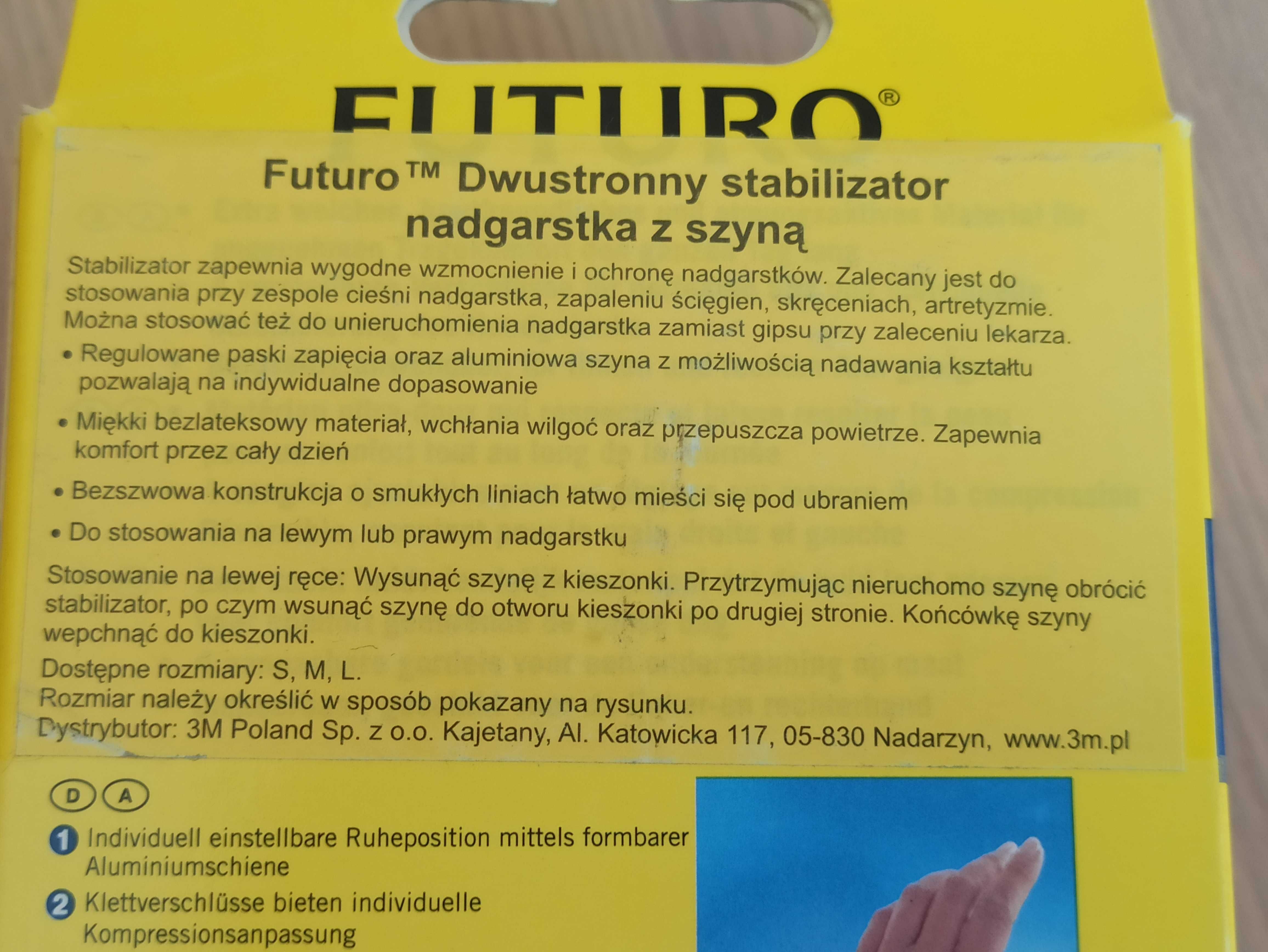 Dwustronny stabilizator nadgarstka z szyną FUTURO