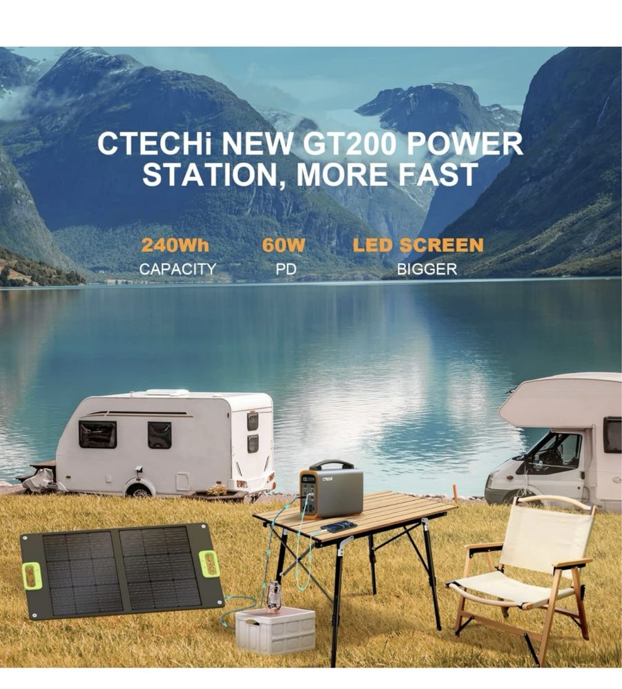 CTechI 200/240w Powerstation for camping