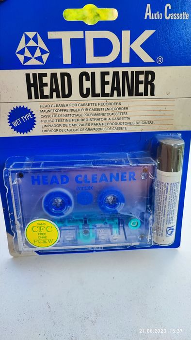 Kaseta czyszcząca magnetofonowa z płynem, NOWA TDK HCW-01 Japońska