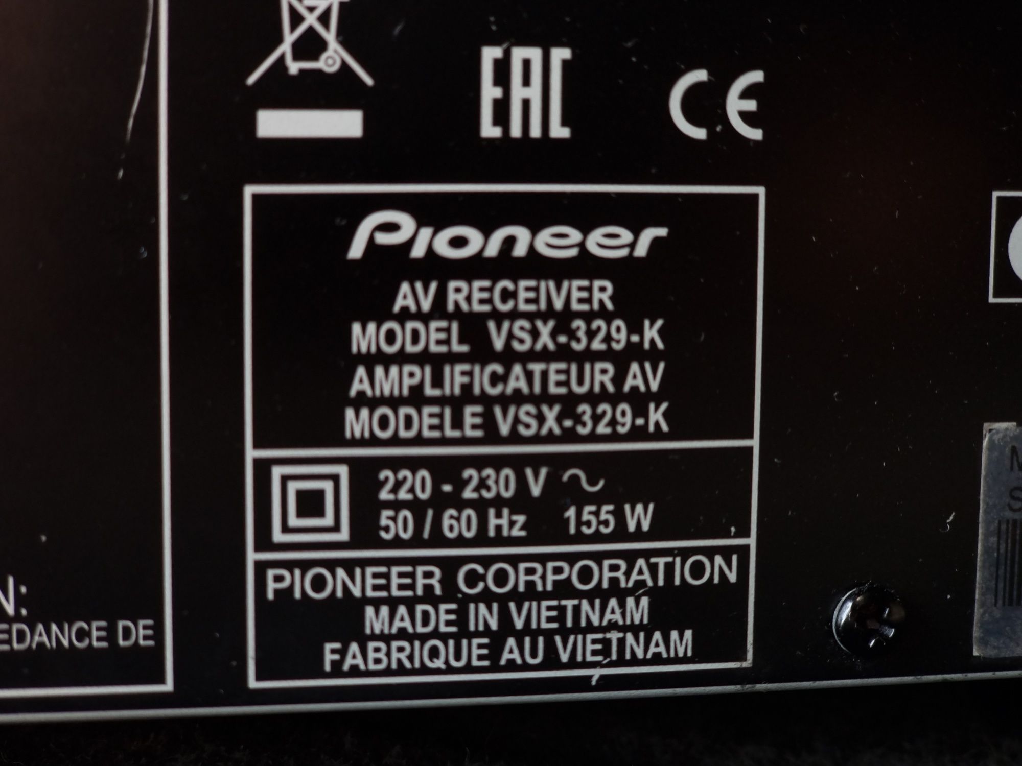 Amplituner Pioneer VSX-329-K STAN BDB
