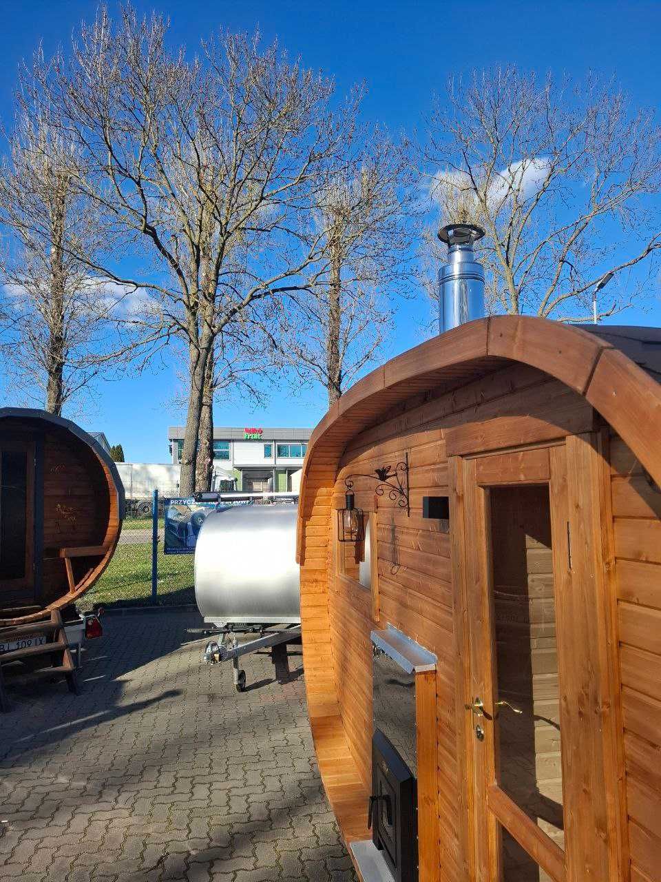 Sauna ogrodowa 4,0m OD RĘKI Ogrodowa 4 m Ellipse Owalna SPA Ogrodowe