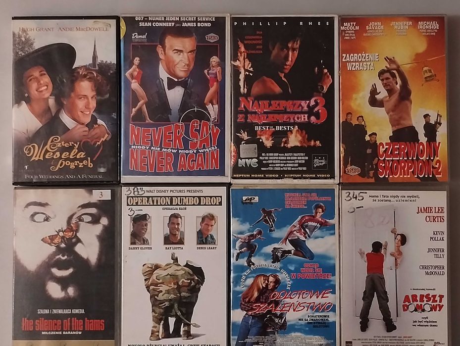Filmy z dubbingiem na kasetach VHS