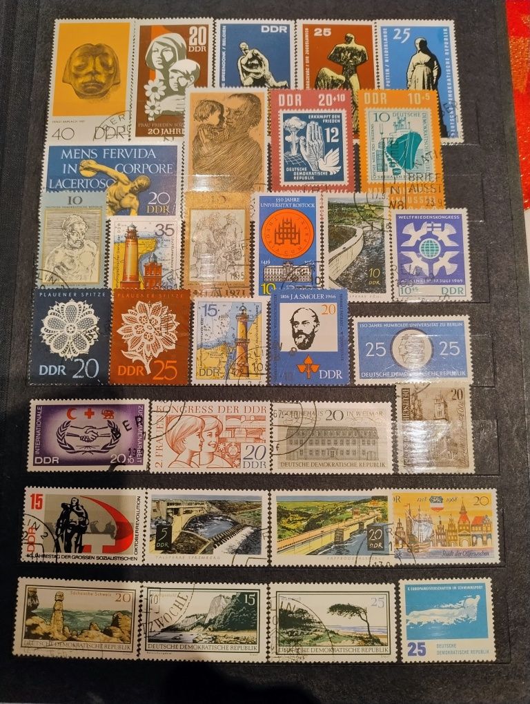 Znaczki Niemcy,Ddr.Możliwa zamiana na srebrną monetę