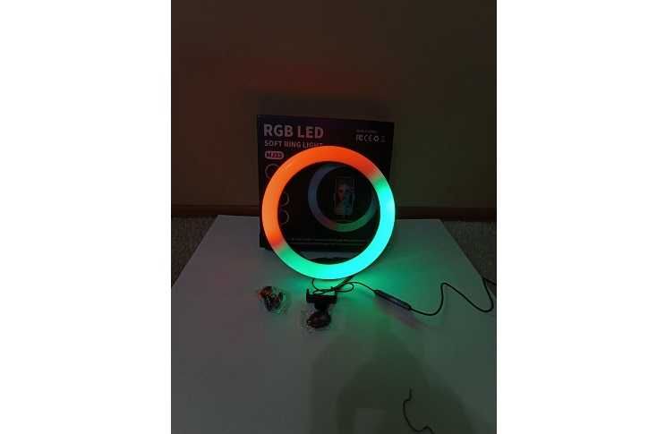 Кільцева лампа RGB MJ 260 Soft Ring Light 26 см, Світлове кільце Селфи