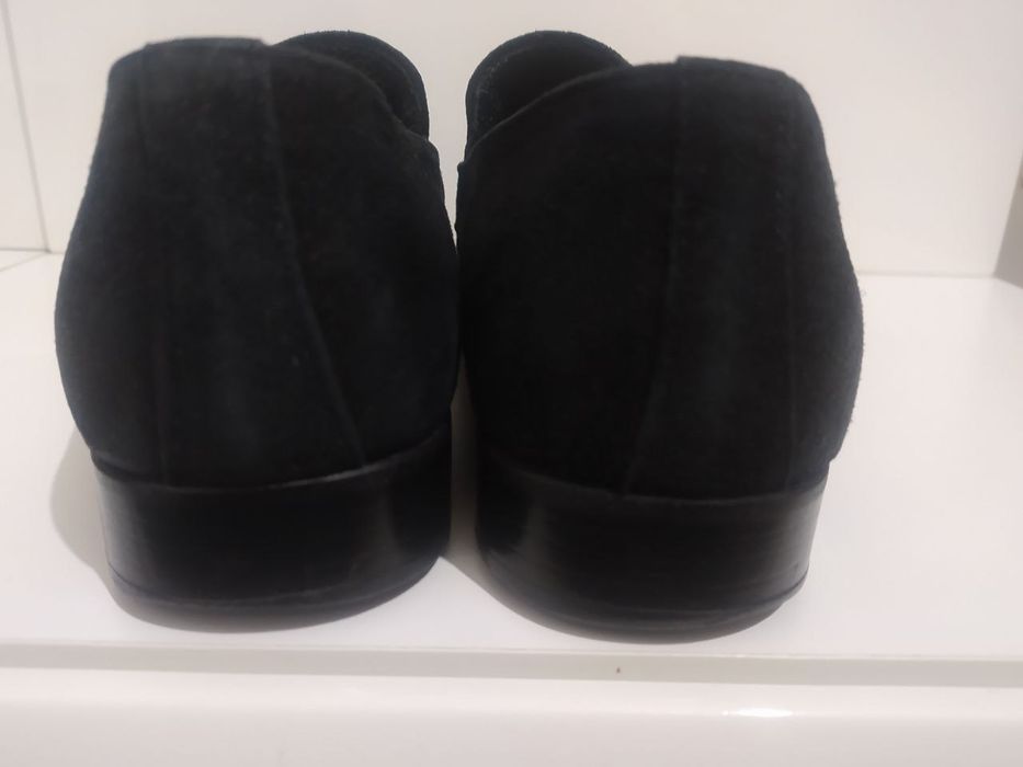 Туфлі, лоферы чорні Mario Bruni, натуральна замша і шкіра, Італія