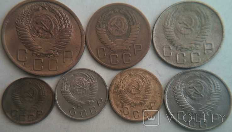 всі монети 1957, 56, 52, 46