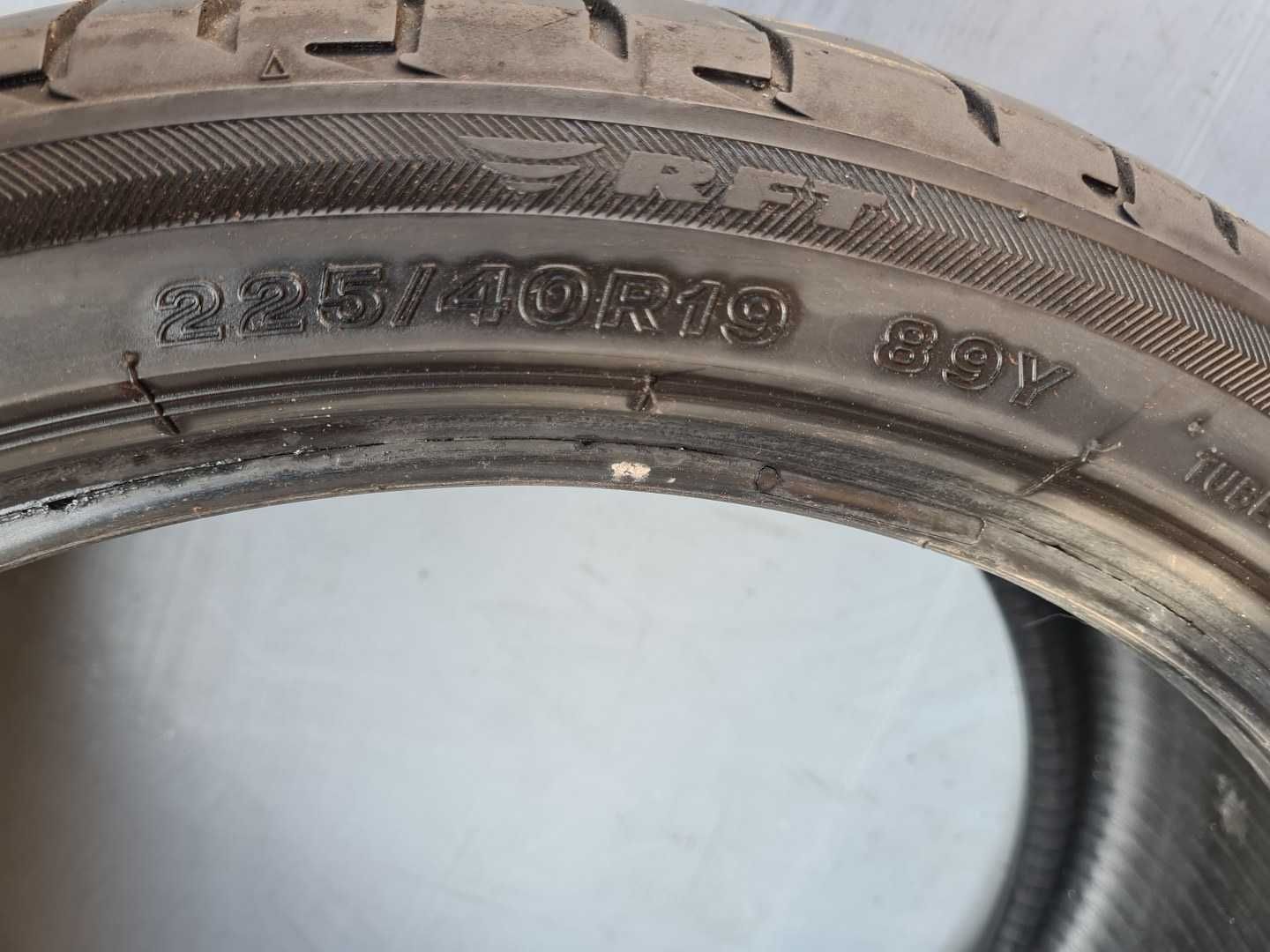 1szt BRIDGESTONE Potenza S001 RunFlat 225/40/19 89Y 7,8mm 2019 Letnia