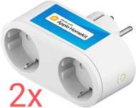 Kit 2 Tomadas duplas inteligente wifi HomeKit Alexa Google SmartThings