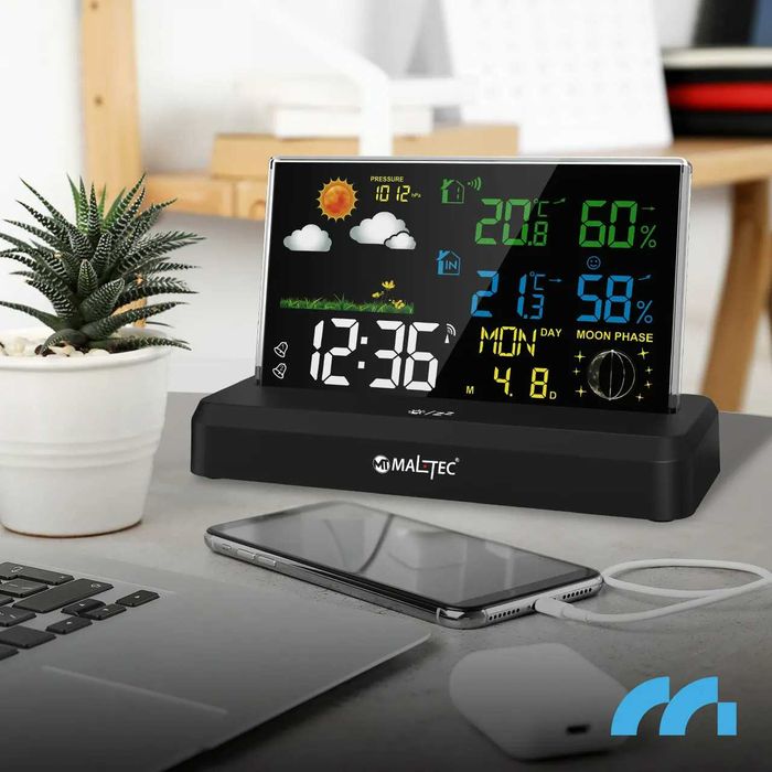 Термометр, барометр, будильник, бездротова метеостанція Daily2000M