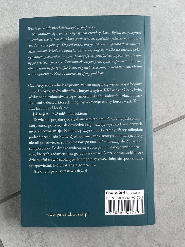 Książka Percy Jackson i bogowie olimpijscy