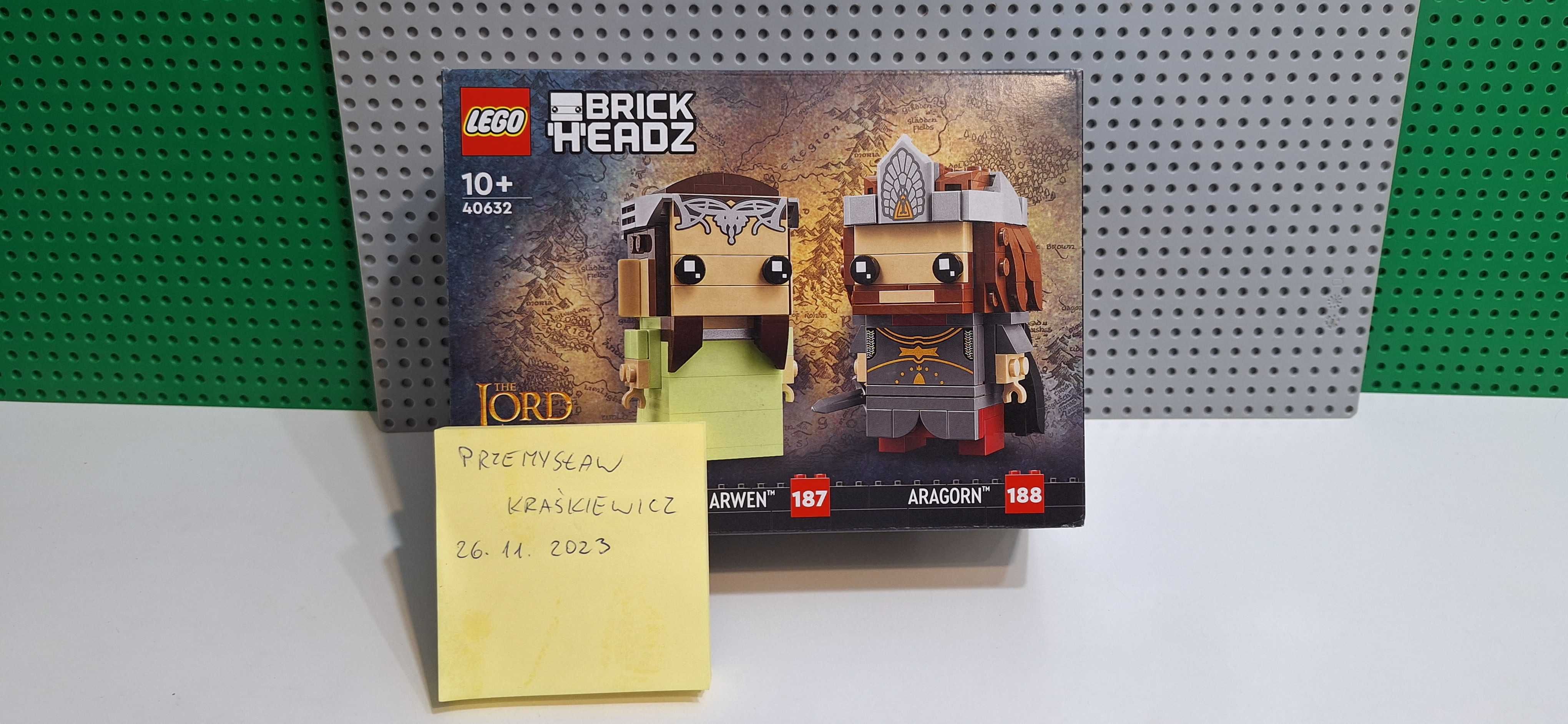 LEGO 40632 BrickHeadz LOTR lord of the rings hobbit Aragorn i Arwena