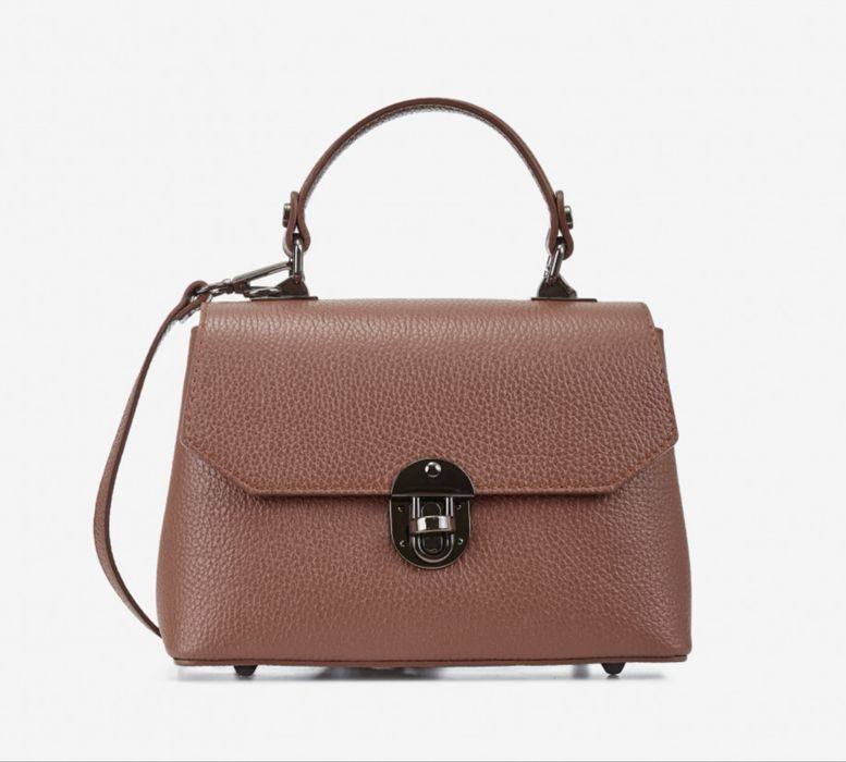 Virginia conti сумка крос боді шкіряна коричнева чорна  сумка